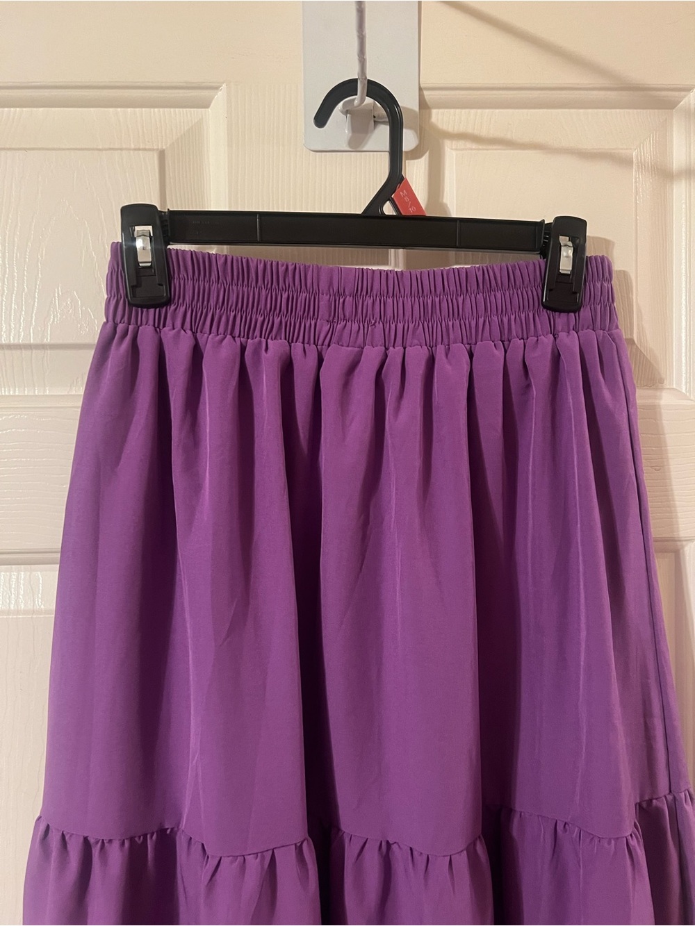NWOT Women’s Purple Tiered Elastic Waist Maxi Skirt Size Small - Picture 4 of 6